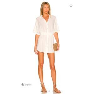 Bella Dahl Veach Tunic Oatmeal Front Button Size M NWOT